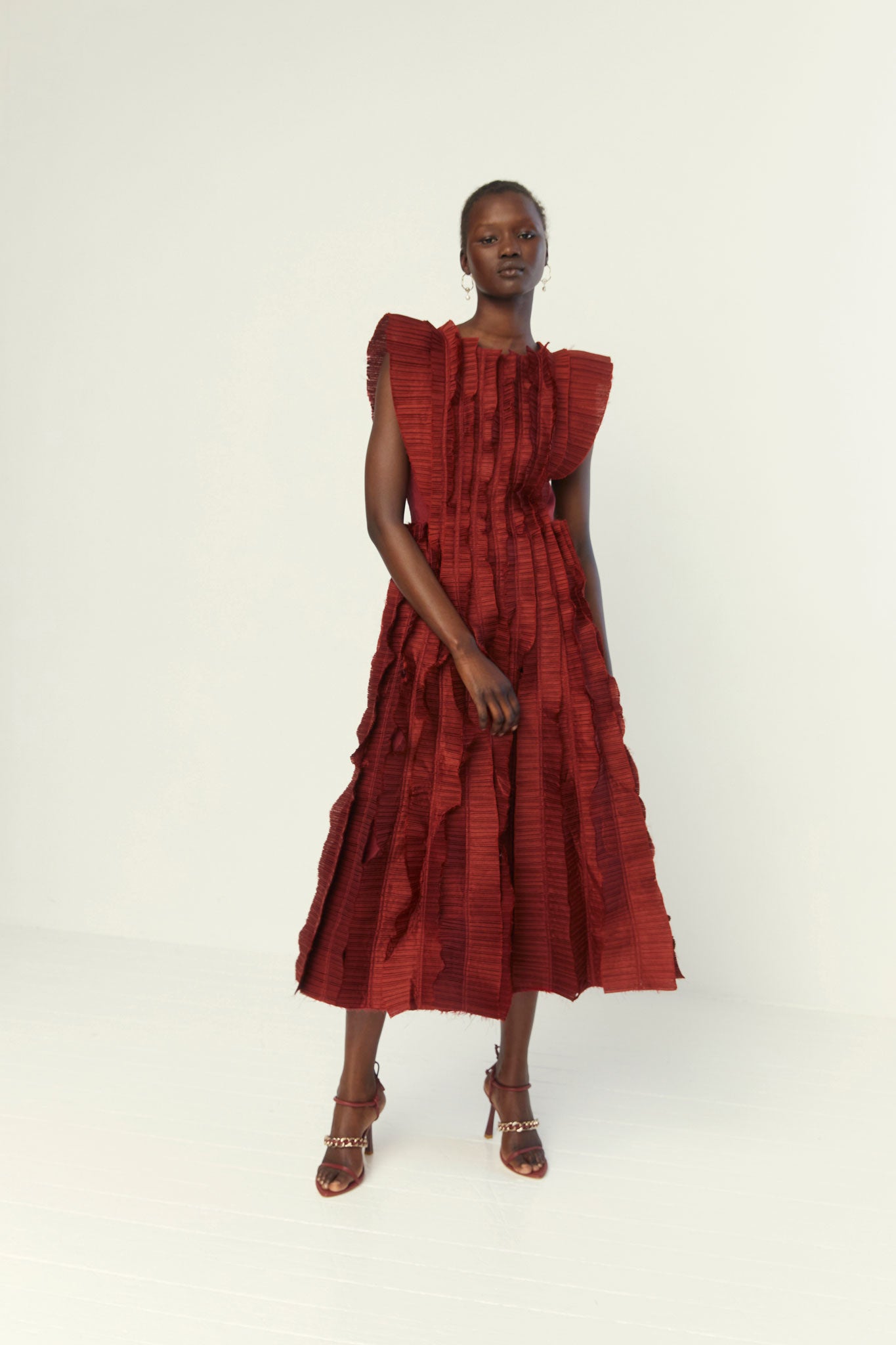 Hybrid Midi Dress | Burgundy | Aje – Aje